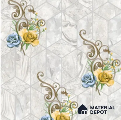 WT0106 | 10 Meter x 21 Inch PVC Geometric Look Wallpaper - 57 Sq. Ft. | Minimum 15% wastage during installation