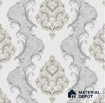 WT0801 | 10 Meter x 21 Inch PVC Damask Look Wallpaper - 57 Sq. Ft. | Minimum 15% wastage during installation