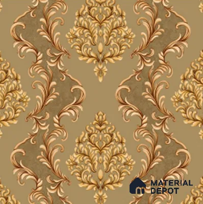 WT0803 | 10 Meter x 21 Inch PVC Damask Look Wallpaper - 57 Sq. Ft. | Minimum 15% wastage during installation
