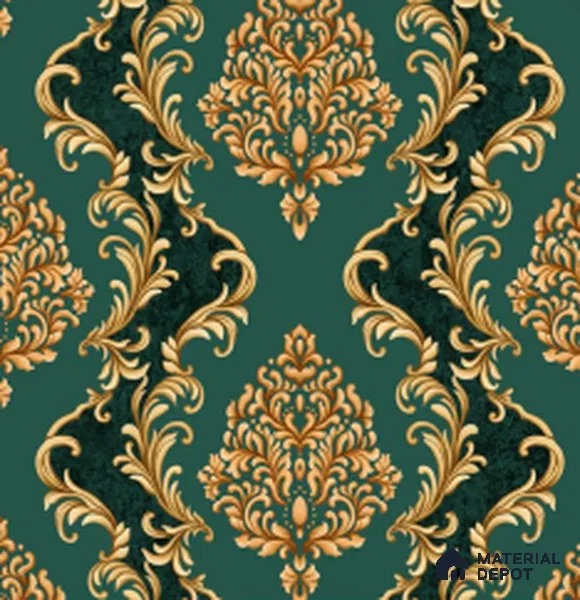 WT0805 | 10 Meter x 21 Inch PVC Damask Look Wallpaper - 57 Sq. Ft. | Minimum 15% wastage during installation