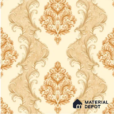WT0806 | 10 Meter x 21 Inch PVC Damask Look Wallpaper - 57 Sq. Ft. | Minimum 15% wastage during installation