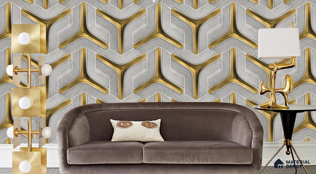 WT0902 | 10 Meter x 21 Inch PVC Patterned Look Wallpaper - 57 Sq. Ft. | Minimum 15% wastage during installation