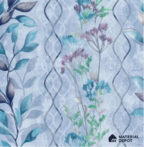 WT1003 | 10 Meter x 21 Inch PVC Florals Look Wallpaper - 57 Sq. Ft. | Minimum 15% wastage during installation