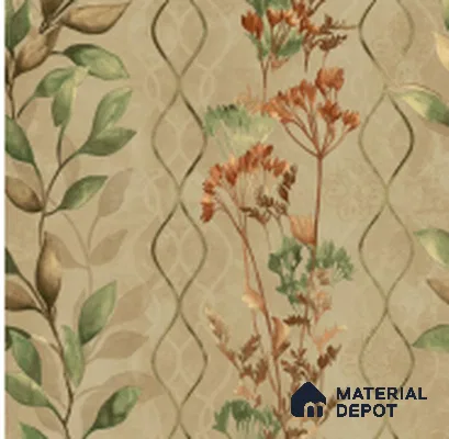 WT1004 | 10 Meter x 21 Inch PVC Florals Look Wallpaper - 57 Sq. Ft. | Minimum 15% wastage during installation