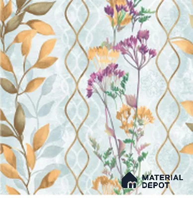 WT1005 | 10 Meter x 21 Inch PVC Florals Look Wallpaper - 57 Sq. Ft. | Minimum 15% wastage during installation