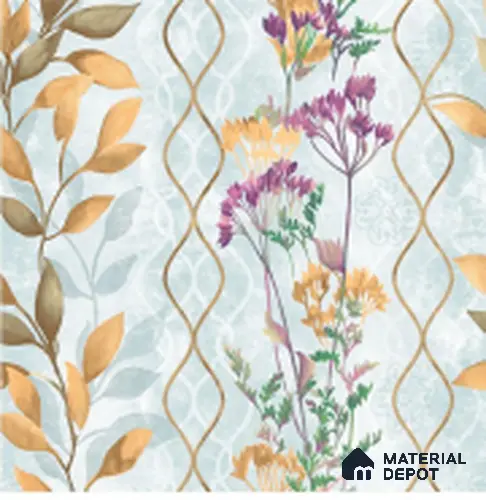 WT1005 | 10 Meter x 21 Inch PVC Florals Look Wallpaper - 57 Sq. Ft. | Minimum 15% wastage during installation