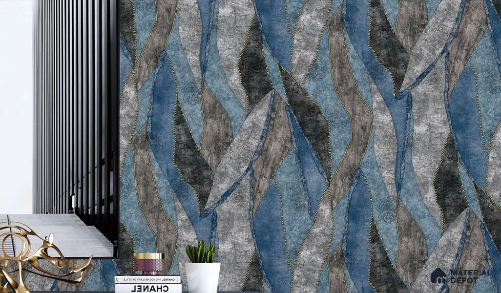 WT1201 | 10 Meter x 21 Inch PVC Abstract Look Wallpaper - 57 Sq. Ft. | Minimum 15% wastage during installation
