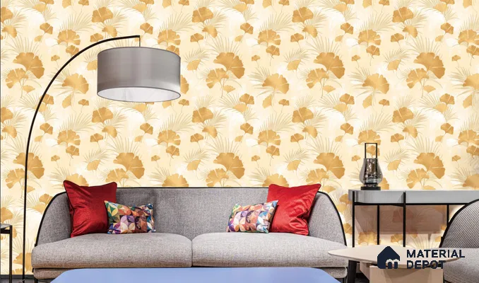 WT1303 | 10 Meter x 21 Inch PVC Florals Look Wallpaper - 57 Sq. Ft. | Minimum 15% wastage during installation