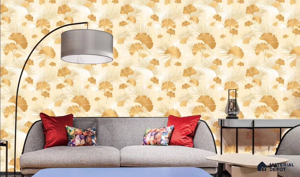 WT1303 | 10 Meter x 21 Inch PVC Florals Look Wallpaper - 57 Sq. Ft. | Minimum 15% wastage during installation