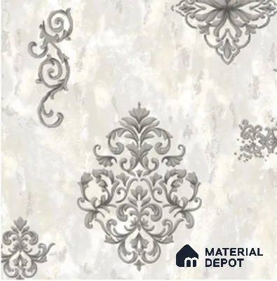 WT1401 | 10 Meter x 21 Inch PVC Damask Look Wallpaper - 57 Sq. Ft. | Minimum 15% wastage during installation