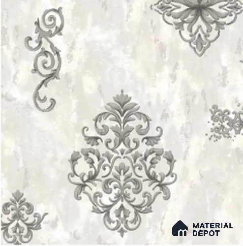 WT1401 | 10 Meter x 21 Inch PVC Damask Look Wallpaper - 57 Sq. Ft. | Minimum 15% wastage during installation