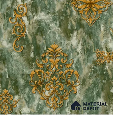 WT1403 | 10 Meter x 21 Inch PVC Damask Look Wallpaper - 57 Sq. Ft. | Minimum 15% wastage during installation