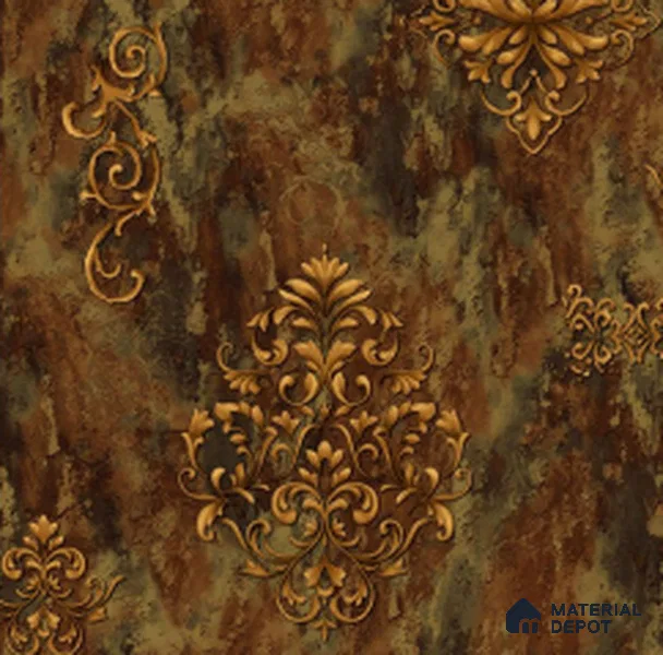 WT1404 | 10 Meter x 21 Inch PVC Damask Look Wallpaper - 57 Sq. Ft. | Minimum 15% wastage during installation