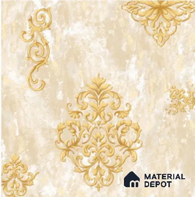 WT1406 | 10 Meter x 21 Inch PVC Damask Look Wallpaper - 57 Sq. Ft. | Minimum 15% wastage during installation