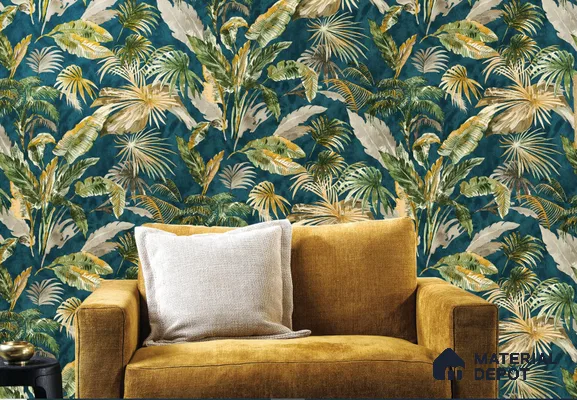WT1603 | 10 Meter x 21 Inch PVC Tropical Look Wallpaper - 57 Sq. Ft. | Minimum 15% wastage during installation