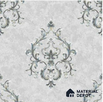WT1705 | 10 Meter x 21 Inch PVC Damask Look Wallpaper - 57 Sq. Ft. | Minimum 15% wastage during installation