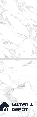 Large Format Marble Floor & Wall Tile TL 01465 Lerox White 6 ft x 4 ft Glossy Finish Vitrified Tile - 9 mm | Suitable For Living Room, Bedroom, Office | Adhesive and Spacers Must be Used During Installation