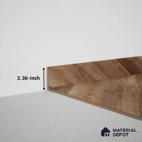 MDF Skirting Chevron PM 00452 E | 8 ft x 60 mm x 12 mm | Compatible for Laminate Wood Floor LF 00302 D