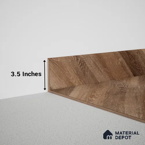 MDF Skirting Chevron PM 00452 G | 8 ft x 3.5 inch x 12 mm | Compatible for Laminate Wood Floor LF 00302 D