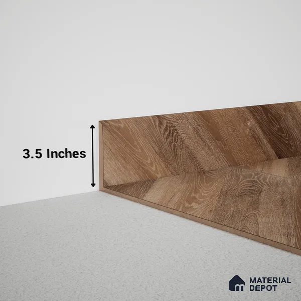 MDF Skirting Chevron PM 00452 G | 8 ft x 3.5 inch x 12 mm | Compatible for Laminate Wood Floor LF 00302 D