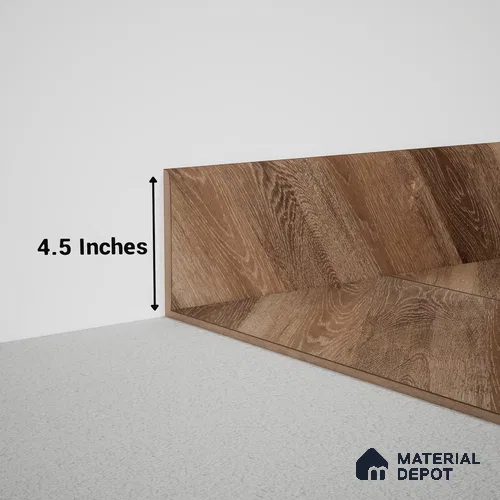 MDF Skirting Chevron PM 00452 I | 8 ft x 4.5 inch x 12 mm | Compatible for Laminate Wood Floor LF 00302 D