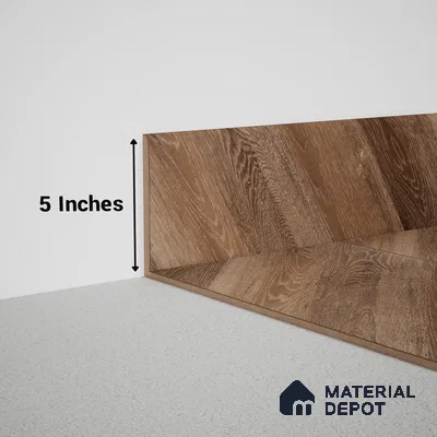 MDF Skirting Chevron PM 00452 J | 8 ft x 5 inch x 12 mm | Compatible for Laminate Wood Floor LF 00302 D