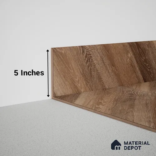 MDF Skirting Chevron PM 00452 J | 8 ft x 5 inch x 12 mm | Compatible for Laminate Wood Floor LF 00302 D