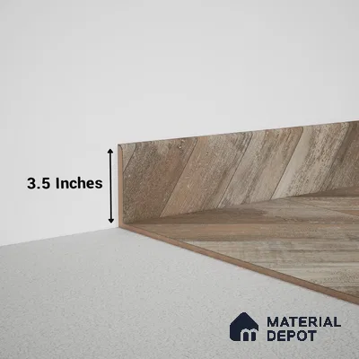 MDF Skirting Chevron PM 00453 G | 8 ft x 3.5 inch x 12 mm | Compatible for Laminate Wood Floor LF 00302 E
