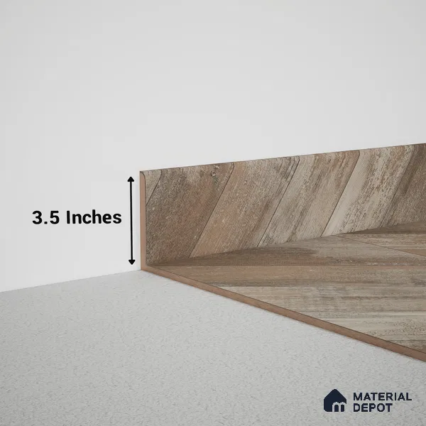 MDF Skirting Chevron PM 00453 G | 8 ft x 3.5 inch x 12 mm | Compatible for Laminate Wood Floor LF 00302 E