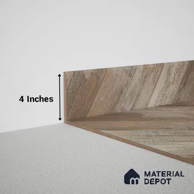 MDF Skirting Chevron PM 00453 H | 8 ft x 4 inch x 12 mm | Compatible for Laminate Wood Floor LF 00302 E