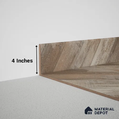 MDF Skirting Chevron PM 00453 H | 8 ft x 4 inch x 12 mm | Compatible for Laminate Wood Floor LF 00302 E