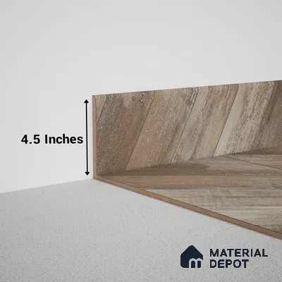 MDF Skirting Chevron PM 00453 I | 8 ft x 4.5 inch x 12 mm | Compatible for Laminate Wood Floor LF 00302 E