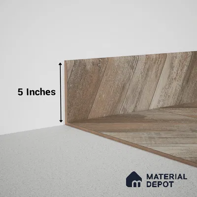 MDF Skirting Chevron PM 00453 J | 8 ft x 5 inch x 12 mm | Compatible for Laminate Wood Floor LF 00302 E