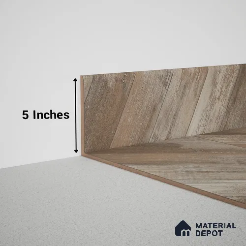 MDF Skirting Chevron PM 00453 J | 8 ft x 5 inch x 12 mm | Compatible for Laminate Wood Floor LF 00302 E