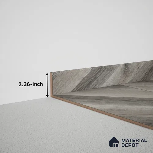 MDF Skirting Chevron PM 00449 E | 8 ft x 60 mm x 12 mm | Compatible for Laminate Wood Floor LF 00302