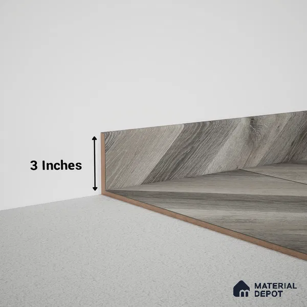 MDF Skirting Chevron PM 00449 F | 8 ft x 3 inch x 12 mm | Compatible for Laminate Wood Floor LF 00302