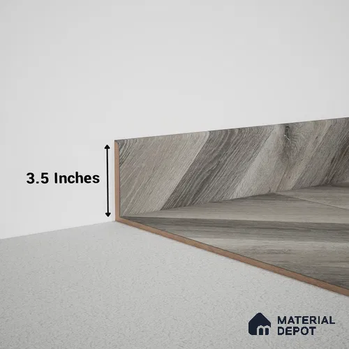 MDF Skirting Chevron PM 00449 G | 8 ft x 3.5 inch x 12 mm | Compatible for Laminate Wood Floor LF 00302