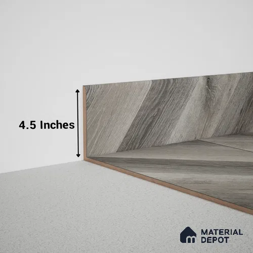 MDF Skirting Chevron PM 00449 I | 8 ft x 4.5 inch x 12 mm | Compatible for Laminate Wood Floor LF 00302