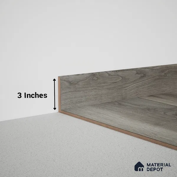 MDF Skirting Impulse PM 00460 F | 8 ft x 3 inch x 12 mm | Compatible for Laminate Wood Floor LF 00303 G