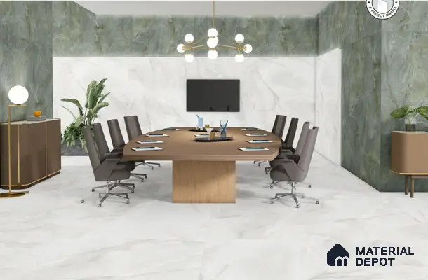 Large Format Marble Floor & Wall Tile TL 01466 Mercato Onyx 6 ft x 4 ft Glossy Finish Vitrified Tile - 9 mm | Suitable For Living Room, Bedroom, Office | Adhesive and Spacers Must be Used During Installation