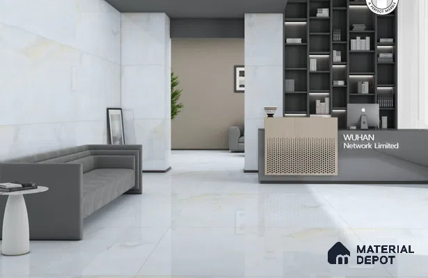 Large Format Marble Floor & Wall Tile TL 01467 Ocean Galaxy 6 ft x 4 ft Glossy Finish Vitrified Tile - 9 mm | Suitable For Living Room, Bedroom, Office | Adhesive and Spacers Must be Used During Installation
