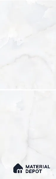 Large Format Marble Floor & Wall Tile TL 01468 Praga Onix White 6 ft x 4 ft Glossy Finish Vitrified Tile - 9 mm | Suitable For Living Room, Bedroom, Office | Adhesive and Spacers Must be Used During Installation