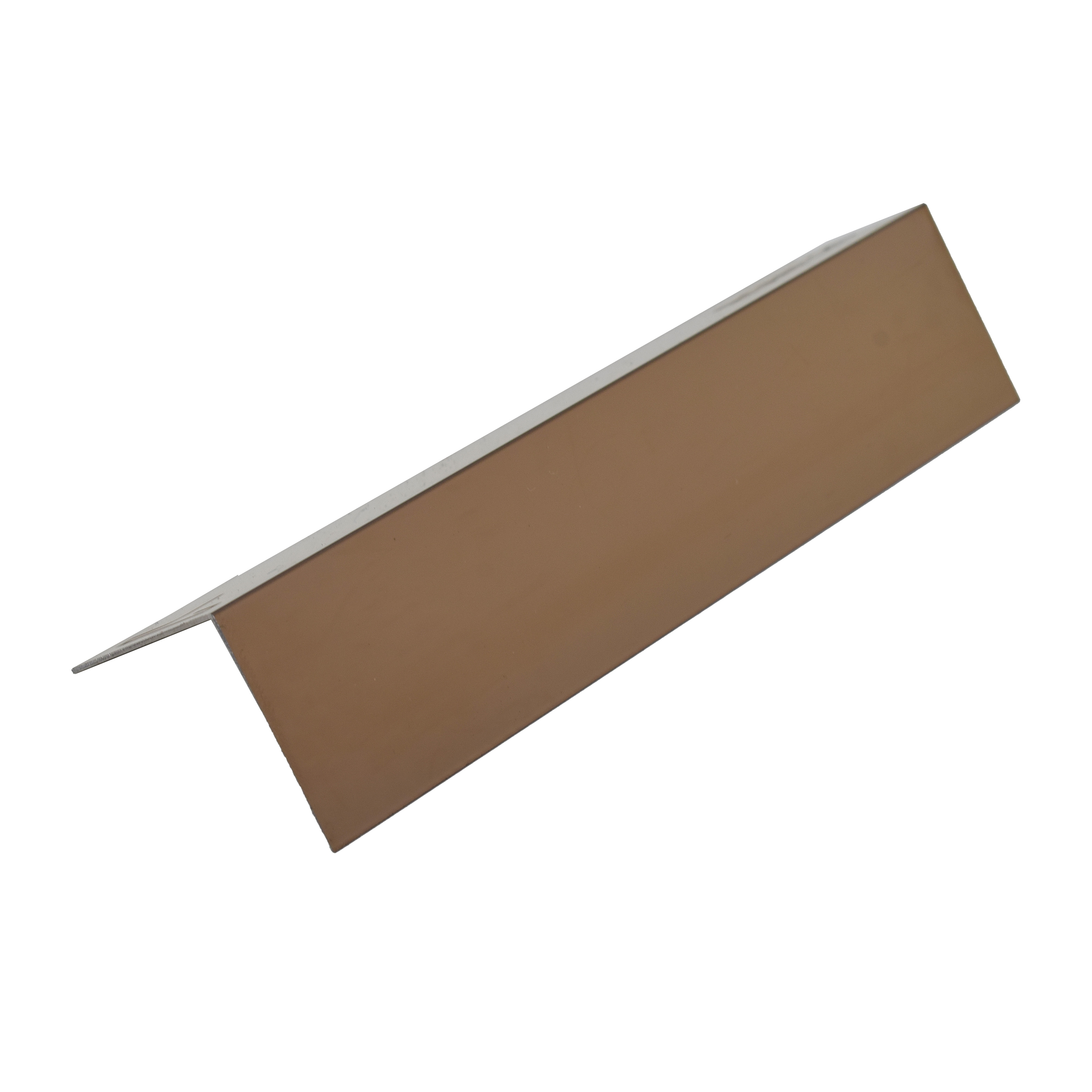 Stainless Steel L Profile Rose Gold Mirror Glossy Finish Edgeline PM 00282 O | 10 ft (3 mtr) x 25 mm x 0.6 mm | Suitable for Corner Applications | Adhesive Type Installation | Suitable for Floor & Walls