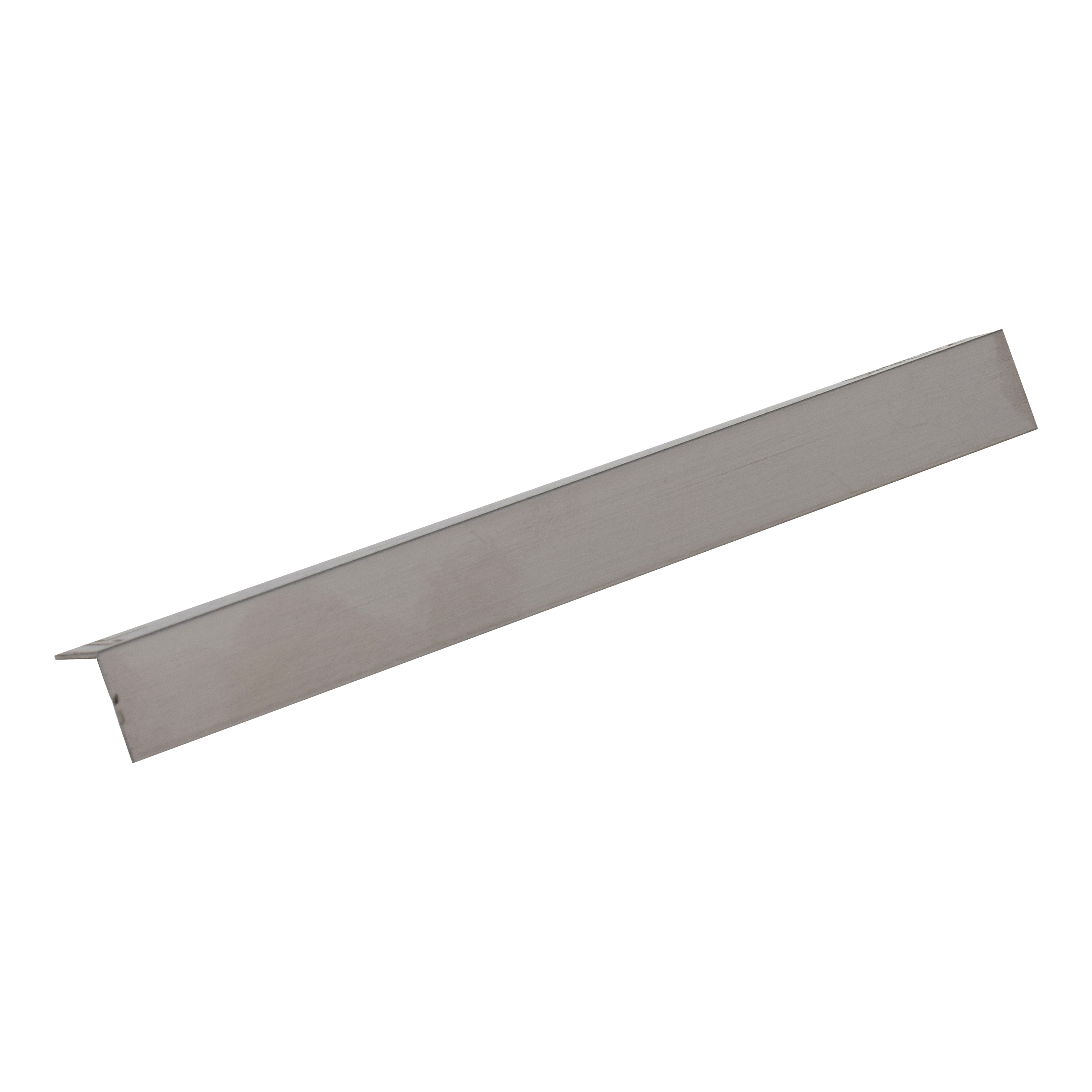 Stainless Steel L Profile Silver Hairline Matte Finish Edgeline PM 00282 V | 10 ft (3 mtr) x 12 mm x 0.6 mm | Suitable for Corner Applications | Adhesive Type Installation | Suitable for Floor & Walls