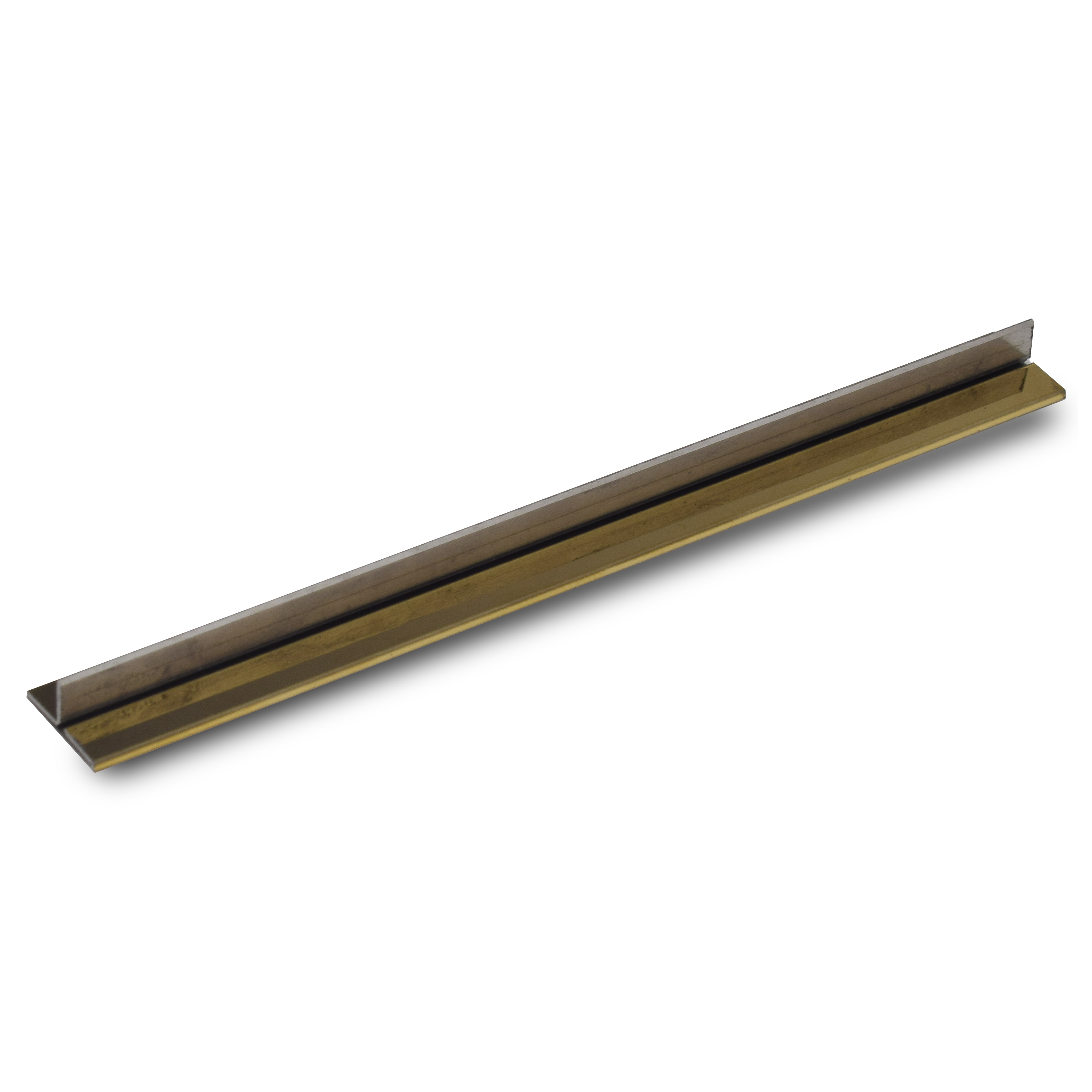 Stainless Steel T Profile Gold Mirror Glossy Finish Edgeline PM 00293 K | 10 ft (3 mtr) x 12 mm x 0.6 mm | Adhesive Type Installation | Suitable for Floor & Walls
