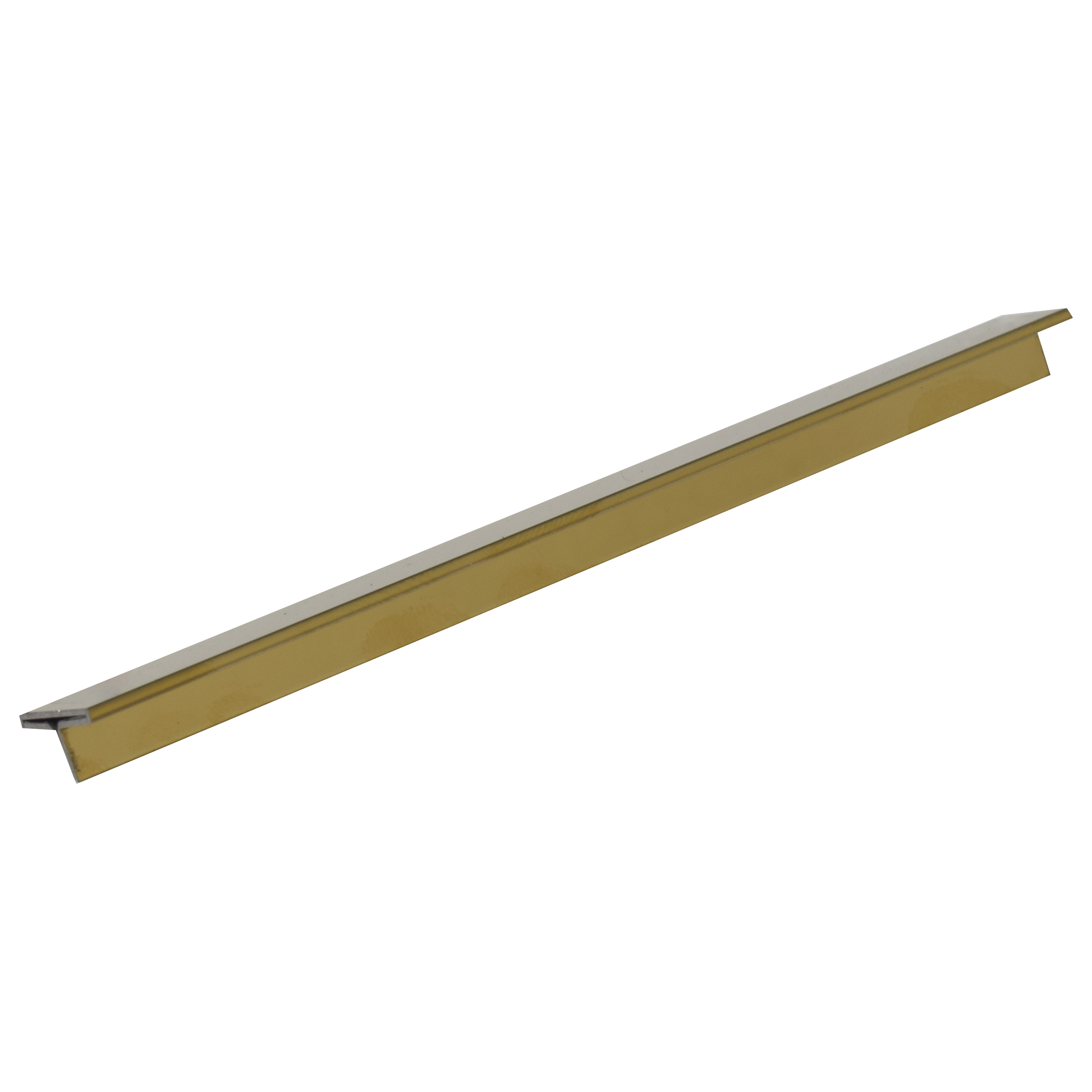Stainless Steel T Profile Gold Mirror Glossy Finish Edgeline PM 00293 K | 10 ft (3 mtr) x 12 mm x 0.6 mm | Adhesive Type Installation | Suitable for Floor & Walls