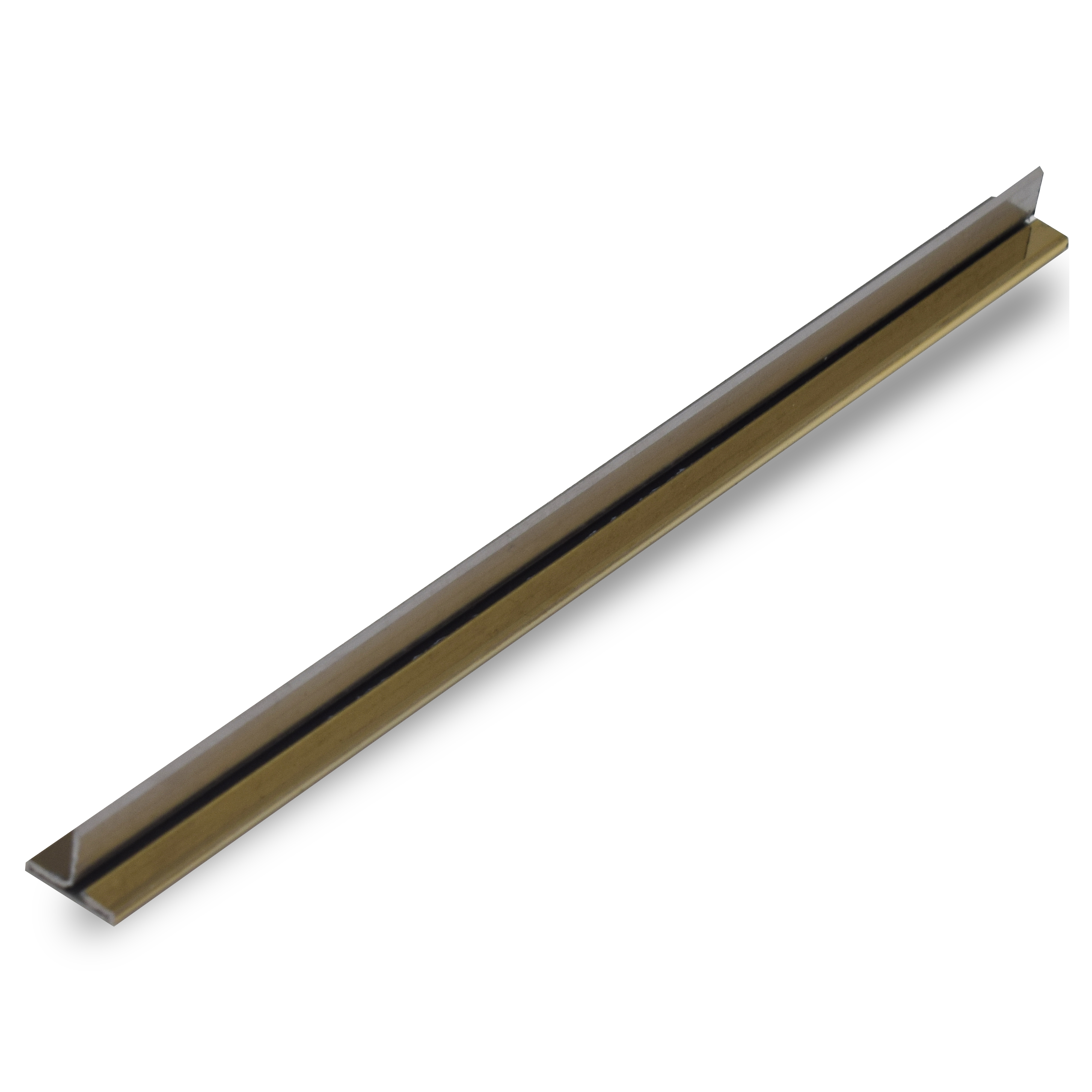 Stainless Steel T Profile Gold Mirror Glossy Finish Edgeline PM 00293 O | 10 ft (3 mtr) x 8 mm x 0.6 mm | Adhesive Type Installation | Suitable for Floor & Walls