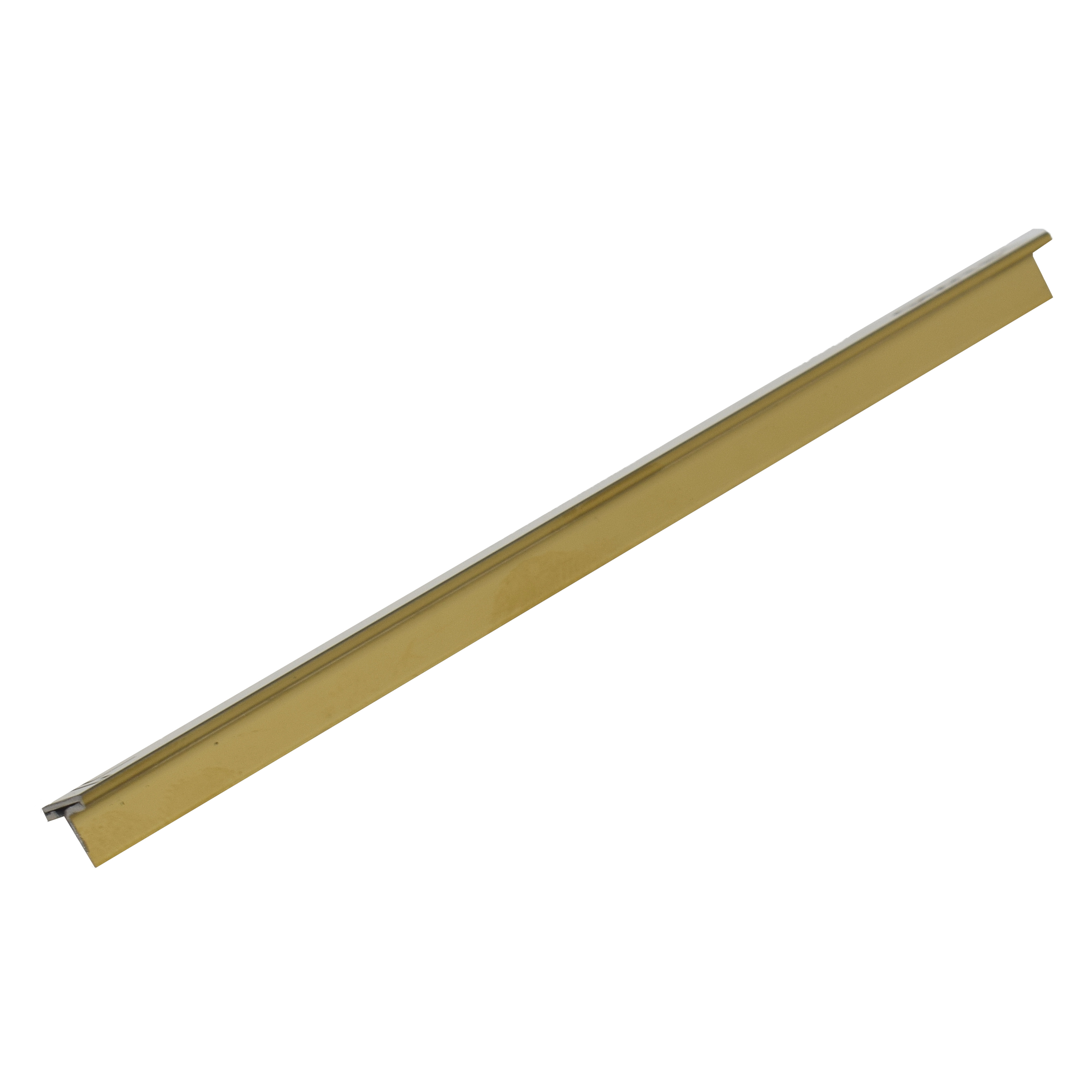 Stainless Steel T Profile Gold Mirror Glossy Finish Edgeline PM 00293 O | 10 ft (3 mtr) x 8 mm x 0.6 mm | Adhesive Type Installation | Suitable for Floor & Walls