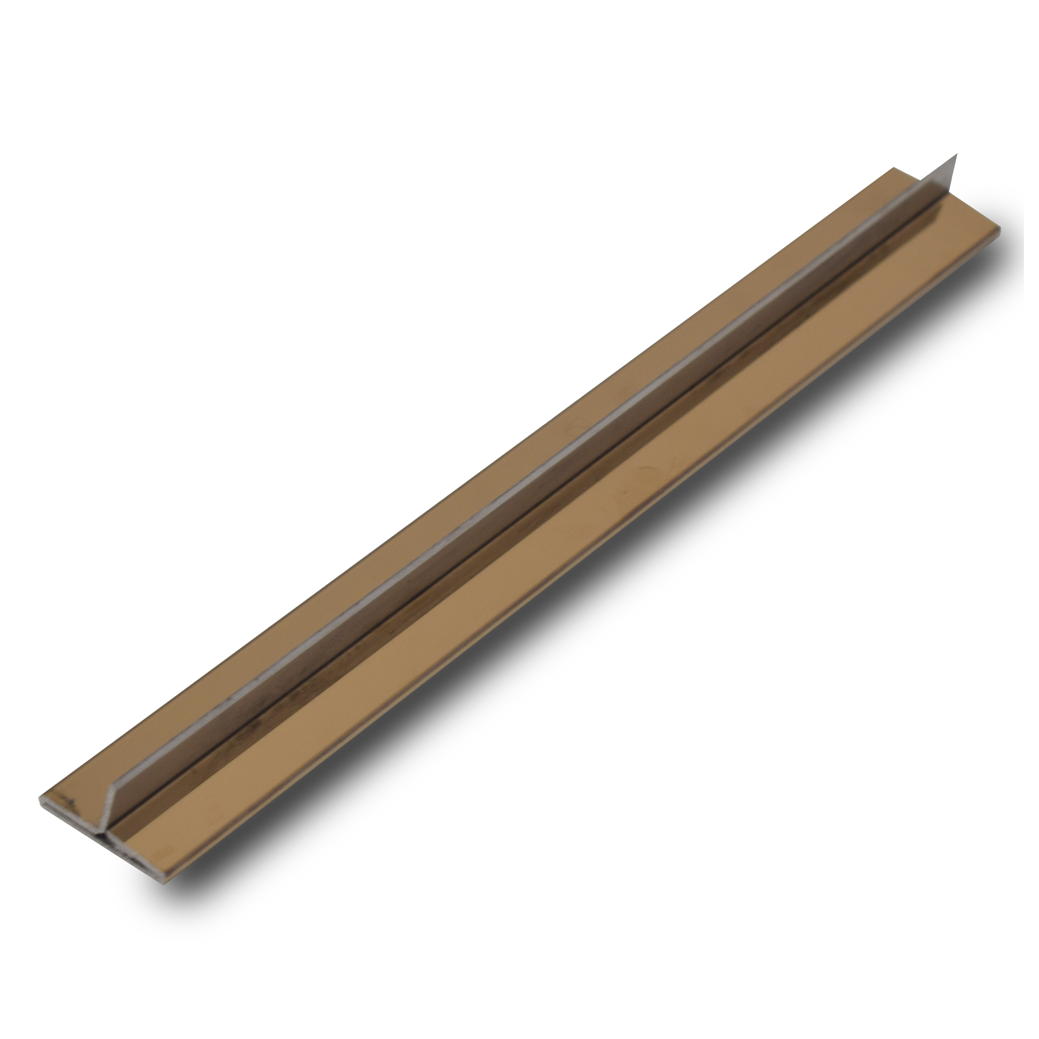 Stainless Steel T Profile Rose Gold Mirror Glossy Finish Edgeline PM 00293 U | 10 ft (3 mtr) x 12 mm x 0.6 mm | Adhesive Type Installation | Suitable for Floor & Walls