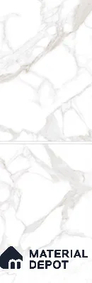 Large Format Marble Floor & Wall Tile TL 01471 A Statuario Violla 6 ft x 4 ft Glossy Finish Vitrified Tile - 9 mm | Suitable For Living Room, Bedroom, Office | Adhesive and Spacers Must be Used During Installation